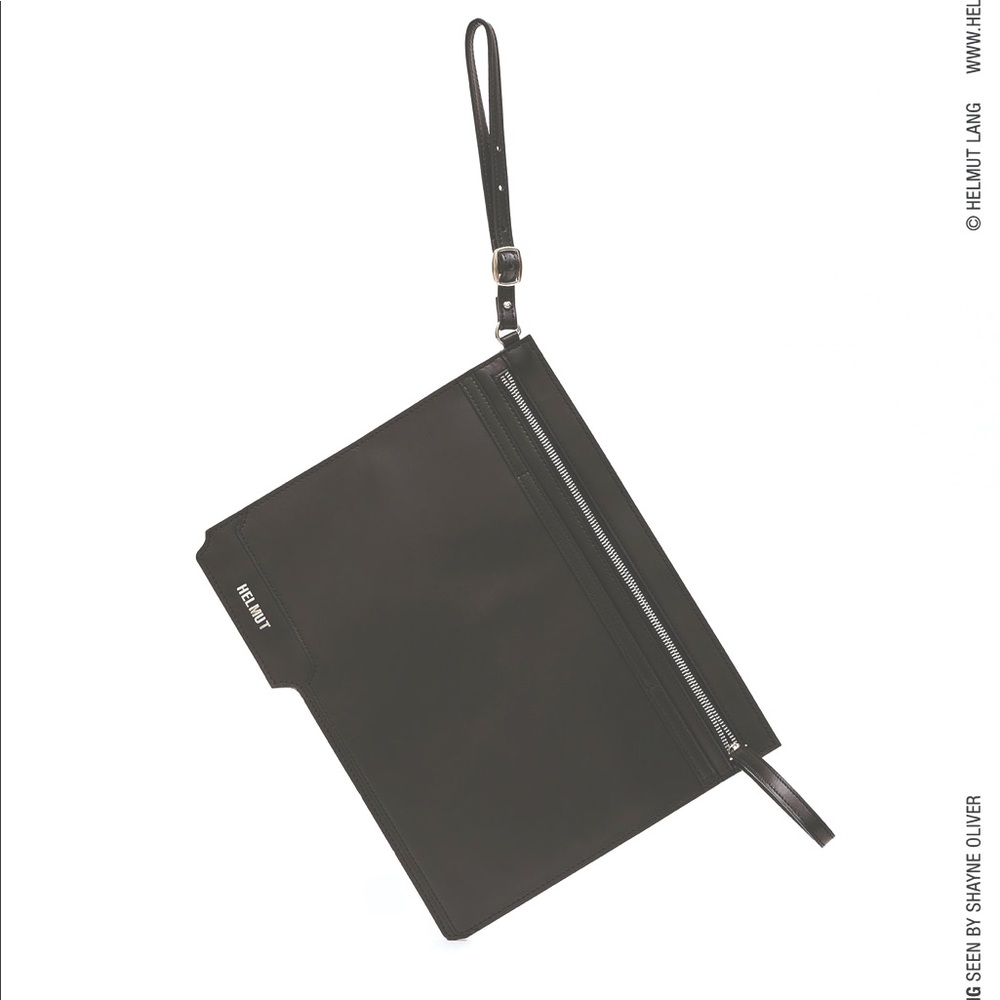 Helmut Lang FOLDER CLUTCH in silver brand new